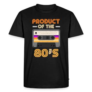 80er Mode 80er Jahre 80er party 80er - Männer Premium Bio T-Shirt - Schwarz - Vorne - Nico (187cm)