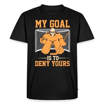 Hockey sur glace cadeau de hockey sur glace hockey sur glace - T-shirt Premium bio Homme - noir - Devant - Nico (187cm)