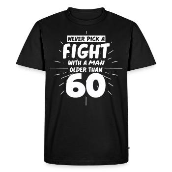 Cadeau homme 60e anniversaire 60 ans drôle - T-shirt Premium bio Homme - noir - Devant - Nico (187cm)