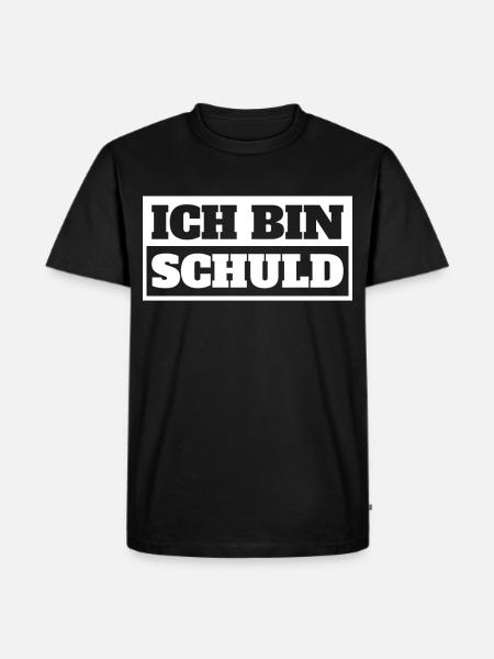 Ich bin Schuld - Männer Premium Bio T-Shirt - Schwarz