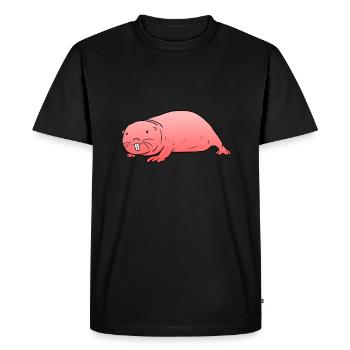 Rat-taupe nu - T-shirt Premium bio Homme - noir - Devant - Nico (187cm)