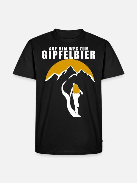 Klettern lustiger Bier Spruch - Männer Premium Bio T-Shirt - Schwarz