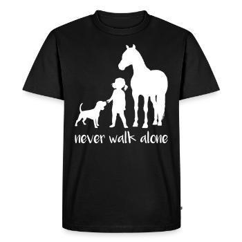 mignon cheval cadeau chevaux monter poney - T-shirt Premium bio Homme - noir - Devant - Nico (187cm)