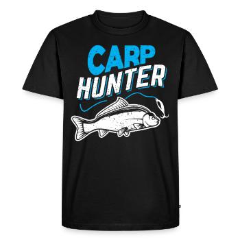 Carp Hunter pêcher canne à pêche cadeau - T-shirt Premium bio Homme - noir - Devant - Nico (187cm)