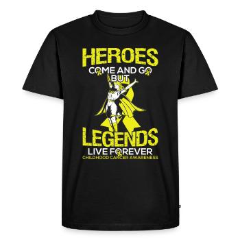 Cancer Defeats Gift for Children Of Survivors - Men's Premium Organic T-Shirt - black - Front - Nico (187cm)
