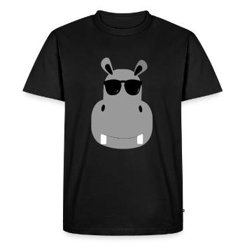 hippopotame - T-shirt Premium bio Homme - noir - Devant - Nico (187cm)