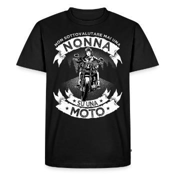 Chemise par Nonna su una moto Donna Nonna - T-shirt Premium bio Homme - noir - Devant - Nico (187cm)