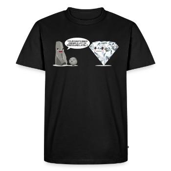 Géologue Cadeau Géologie Diamant Pierre Opal Fan - T-shirt Premium bio Homme - noir - Devant - Nico (187cm)