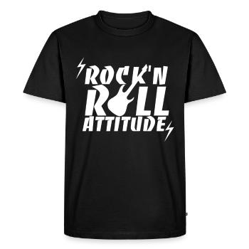 Rock and roll rock music rock music gift - Men's Premium Organic T-Shirt - black - Front - Nico (187cm)