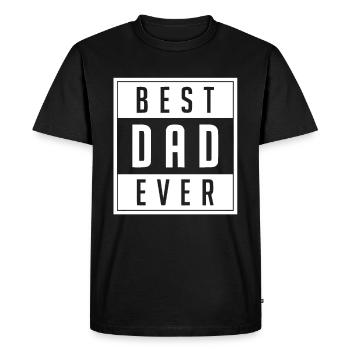 Best Dad - Men's Premium Organic T-Shirt - black - Front - Nico (187cm)