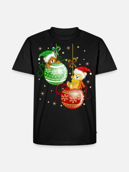 Bære på julekugler Bære julepynt - Herre Premium økologisk T-shirt - sort