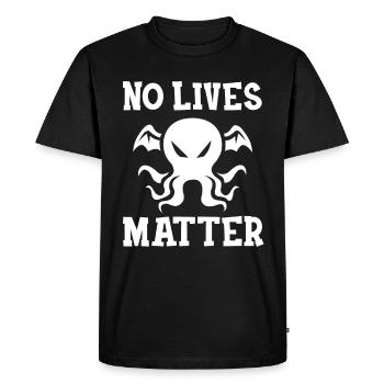 Lord Savior Cthulhu Funny Parodie Religion - Männer Premium Bio T-Shirt - Schwarz - Vorne - Nico (187cm)