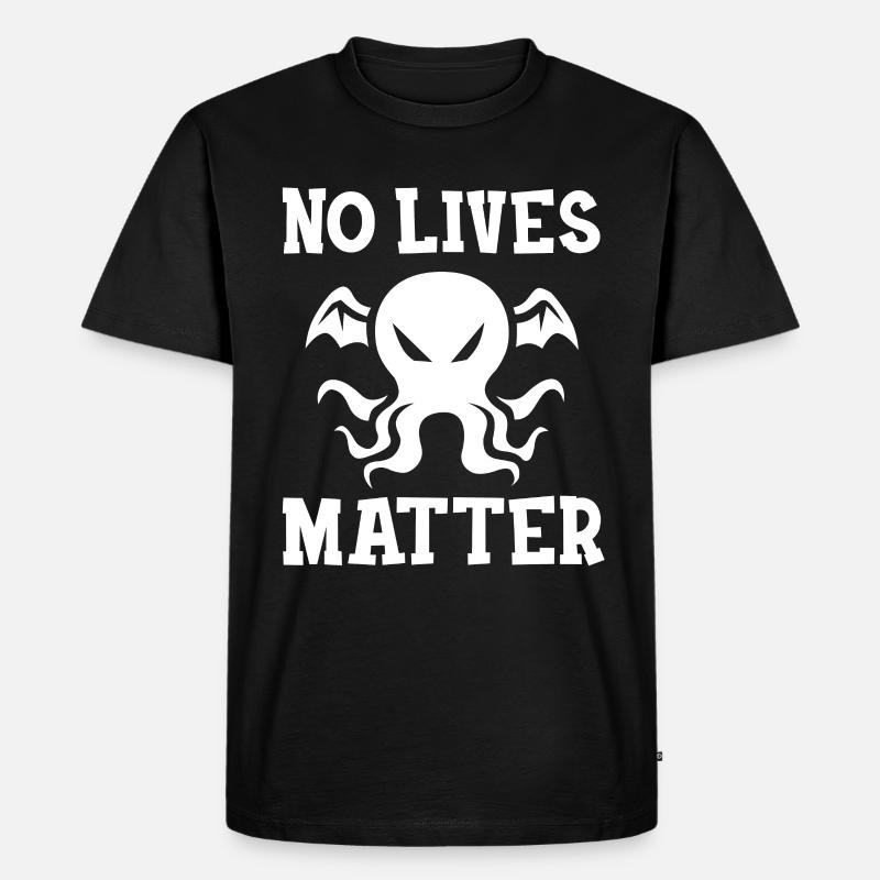 Lord Savior Cthulhu Funny Parodie Religion - Männer Premium Bio T-Shirt - Schwarz