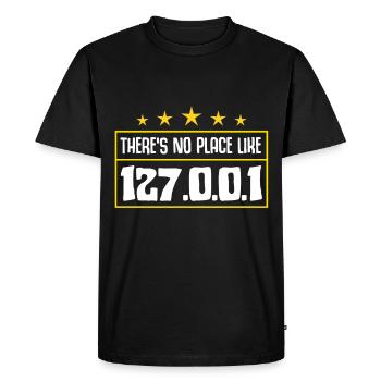 Tux Linux Penguin Sudo Rm Rf Geek Hacker - Men's Premium Organic T-Shirt - black - Front - Nico (187cm)