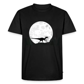 Dinosaur Velociraptor - Men's Premium Organic T-Shirt - black - Front - Nico (187cm)