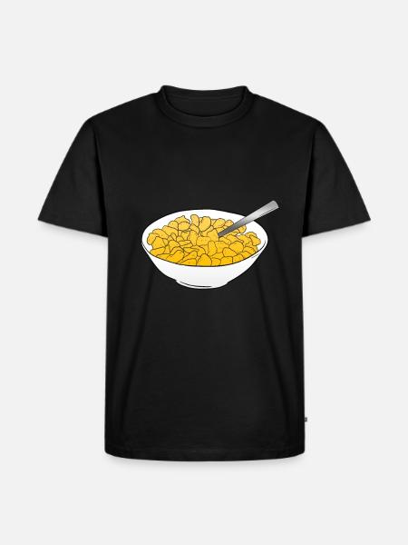 Cornflakes - Männer Premium Bio T-Shirt - Schwarz