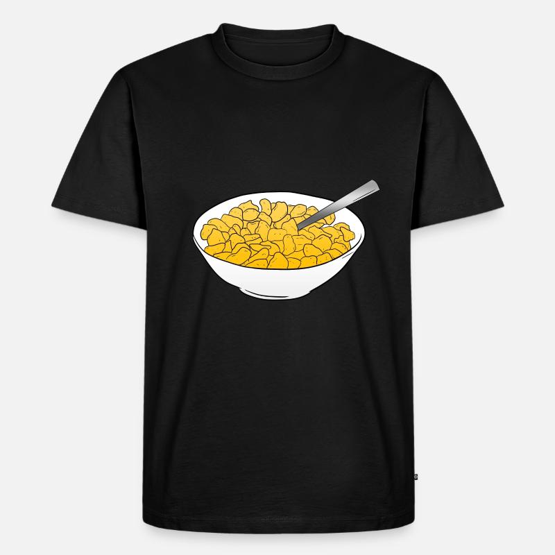 Cornflakes - Männer Premium Bio T-Shirt - Schwarz