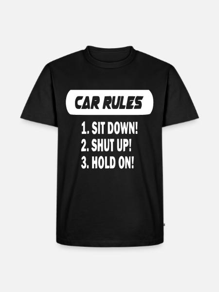 My car my rules - Men's Premium Organic T-Shirt - black