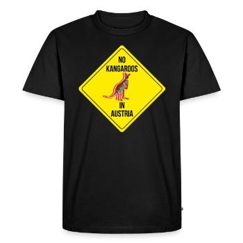 No kangaroos in Austria - Men's Premium Organic T-Shirt - black - Front - Nico (187cm)