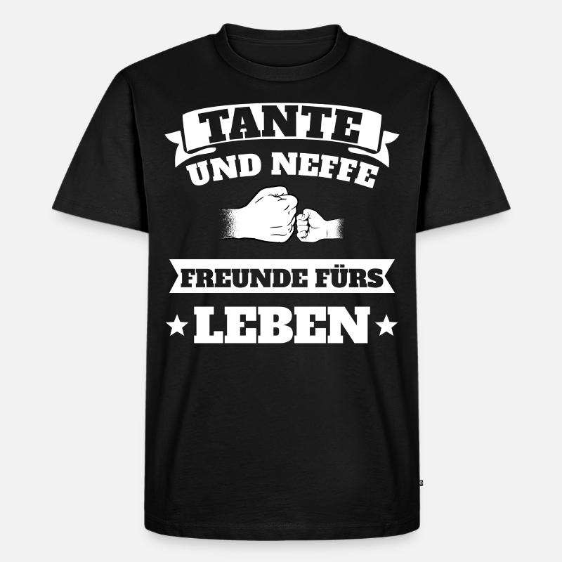 Tante und Neffe Geschenkidee - Männer Premium Bio T-Shirt - Schwarz