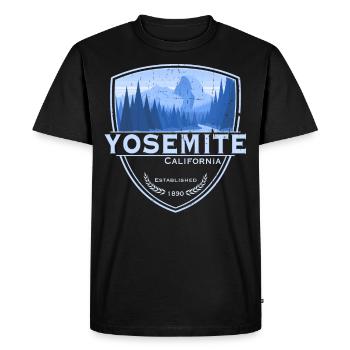 Yosemite Blue Vintage - Men's Premium Organic T-Shirt - black - Front - Nico (187cm)