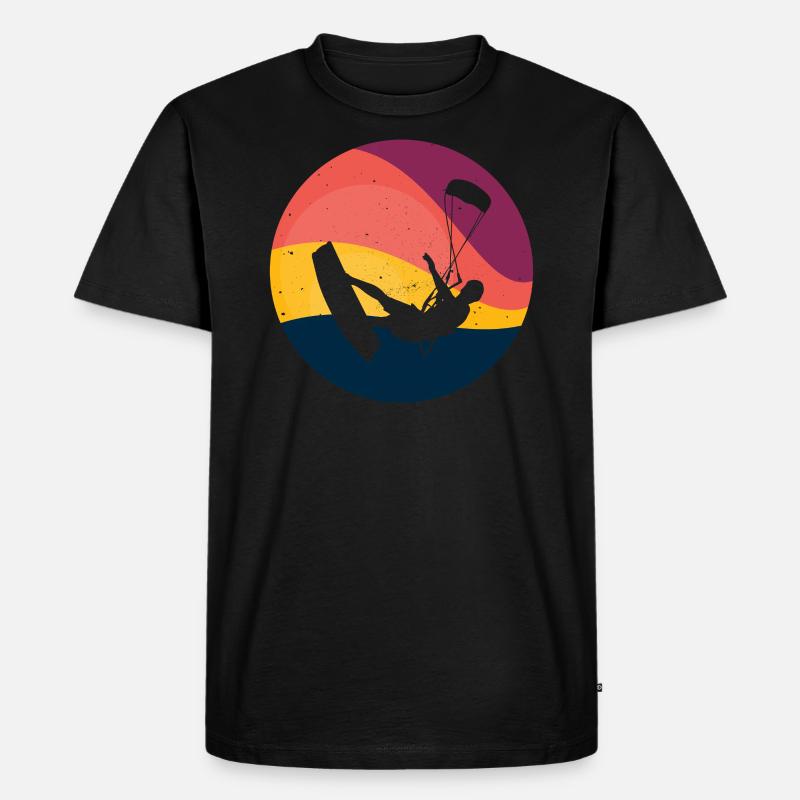 Kite Kiteboarding Kitesurfer Kiteboard Geschenk - Männer Premium Bio T-Shirt - Schwarz