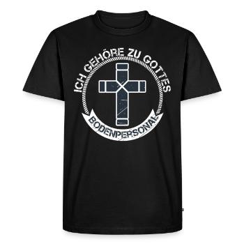 God's ground staff pastor gifts church - Men's Premium Organic T-Shirt - black - Front - Nico (187cm)