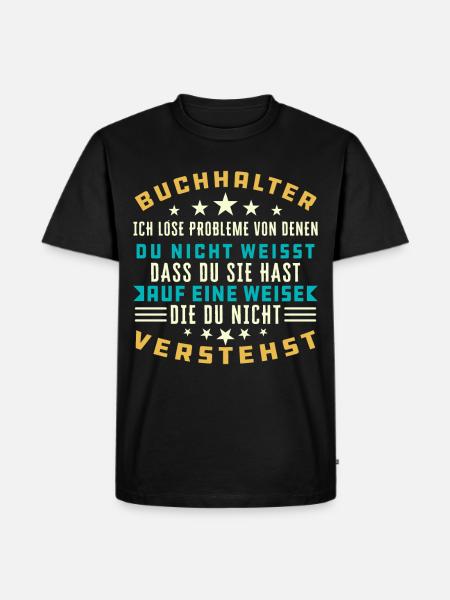 Buchhalter Buchhalter Buchhaltung - Männer Premium Bio T-Shirt - Schwarz