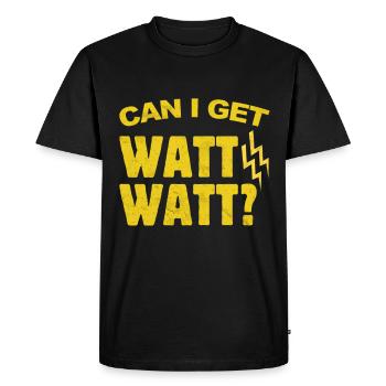 Electrical engineering Can I get a watt? Electric - Men's Premium Organic T-Shirt - black - Front - Nico (187cm)