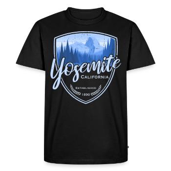 Yosemite Blue Vintage - Men's Premium Organic T-Shirt - black - Front - Nico (187cm)