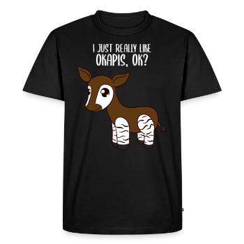 okapi - Men's Premium Organic T-Shirt - black - Front - Nico (187cm)