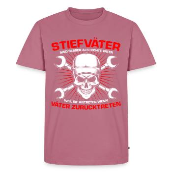 Stiefvater - Männer Premium Bio T-Shirt - Mauve - Vorne - Nico (187cm)