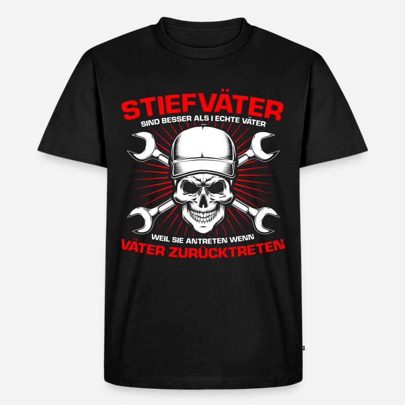 Stiefvater - Männer Premium Bio T-Shirt - Schwarz