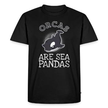 Orcas Gebiete Meer Pandas Pandas Ozean Tier Fisch - T-shirt Premium bio Homme - noir - Devant - Nico (187cm)