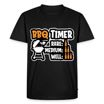 BBQ BBQ Timer BBQ Grill BBQ Accessories BBQ - Men's Premium Organic T-Shirt - black - Front - Nico (187cm)