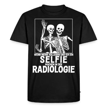 Roentgen pratique énonciation drôle - T-shirt Premium bio Homme - noir - Devant - Nico (187cm)