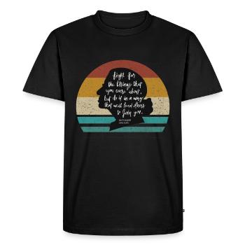 Fight For The Things You Care About Notorious RBG - Men's Premium Organic T-Shirt - black - Front - Nico (187cm)