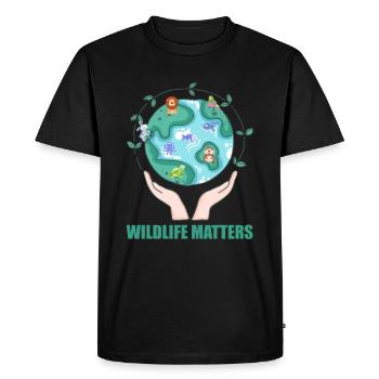idée cadeau drôle de conservation de l'environnement - T-shirt Premium bio Homme - noir - Devant - Nico (187cm)