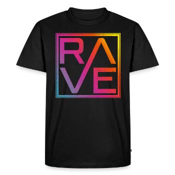 Raving, rave, techno, house, soirée edm - T-shirt Premium bio Homme - noir - Devant - Nico (187cm)