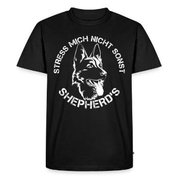 Deutscher Schäferhund Geschenkidee Hunde Fan - Männer Premium Bio T-Shirt - Schwarz - Vorne - Nico (187cm)