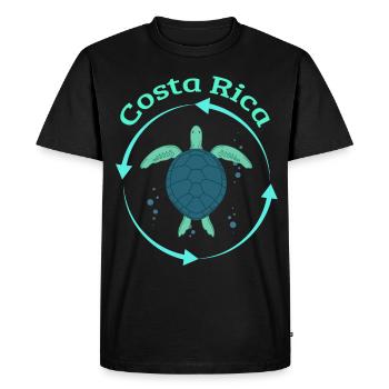 Costa Rica Vintage Tribal Turtle Gift Idea - Männer Premium Bio T-Shirt - Schwarz - Vorne - Nico (187cm)