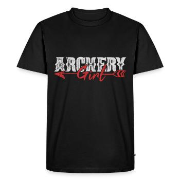 Tir à l'arc - T-shirt Premium bio Homme - noir - Devant - Nico (187cm)
