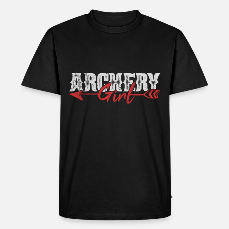 Bogenschießen - Männer Premium Bio T-Shirt - Schwarz