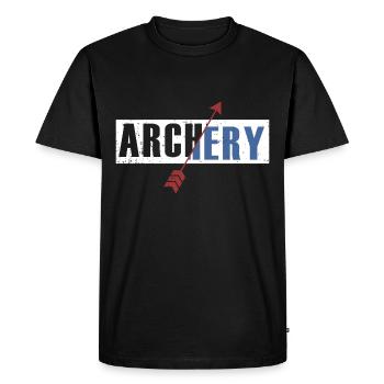 Flèche de tir à l'arc - T-shirt Premium bio Homme - noir - Devant - Nico (187cm)