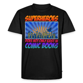 Bande dessinée rétro comique - T-shirt Premium bio Homme - noir - Devant - Nico (187cm)