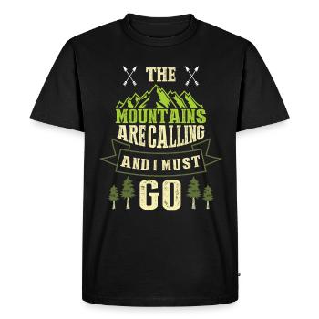 Mountains bersport mountaineering equipment mountain range - Men's Premium Organic T-Shirt - black - Front - Nico (187cm)