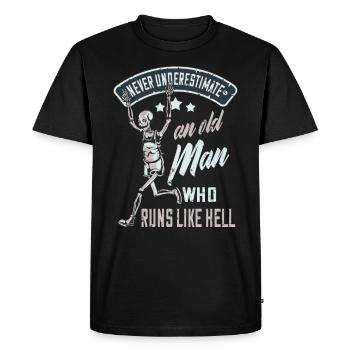 En cours d'exécution sport en cours d'exécution drôle disant coureur vieil homme - T-shirt Premium bio Homme - noir - Devant - Nico (187cm)