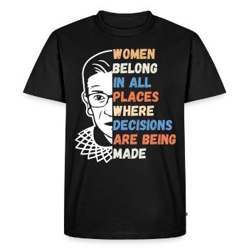 Women Belong In All Places Where Decisions - T-shirt Premium bio Homme - noir - Devant - Nico (187cm)