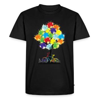 Cute bike design for bike lovers - Men's Premium Organic T-Shirt - black - Front - Nico (187cm)