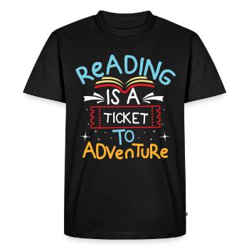 Livres livres lire des livres romans étagère - T-shirt Premium bio Homme - noir - Devant - Nico (187cm)